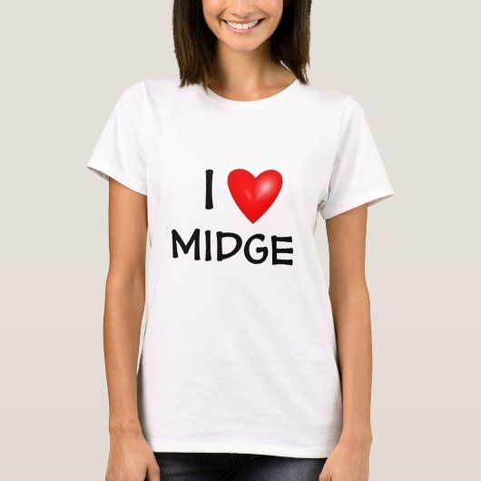 IハートのMIDGE Tシャツ (正面)