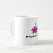 IハートのMyLifeSuckersのマグ コーヒーマグカップ (正面左)