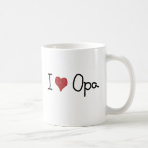 IハートのOpaのマグ コーヒーマグカップ