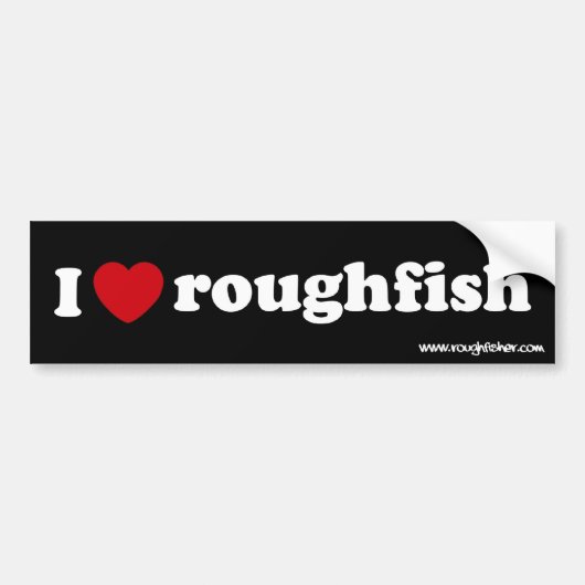 IハートのroughfishのSIG バンパーステッカー (正面)