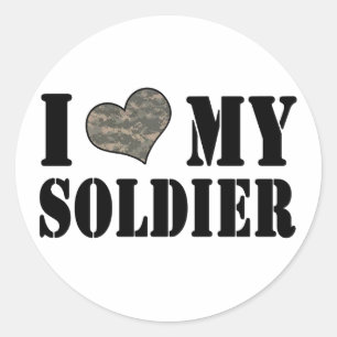 IハートのSoldierシール ラウンドシール