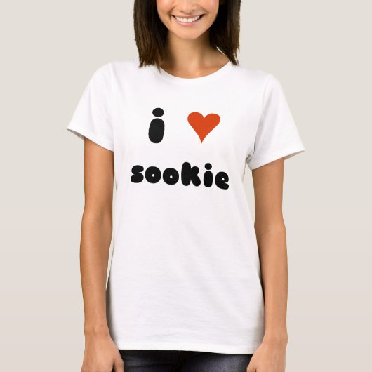 Iハートのsookie (暗い) tシャツ (正面)