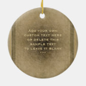 IハートのSteampunkのパーソナライズなオーナメント セラミックオーナメント (裏面)