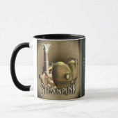 IハートのSteampunkのパーソナライズなマグ マグカップ (左)