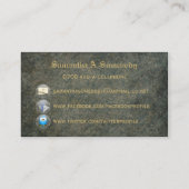 IハートのSteampunkのプロフィールカード 名刺 (裏面)