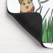 Iハートは卵を草食べ物を与えました マウスパッド (コーナー)