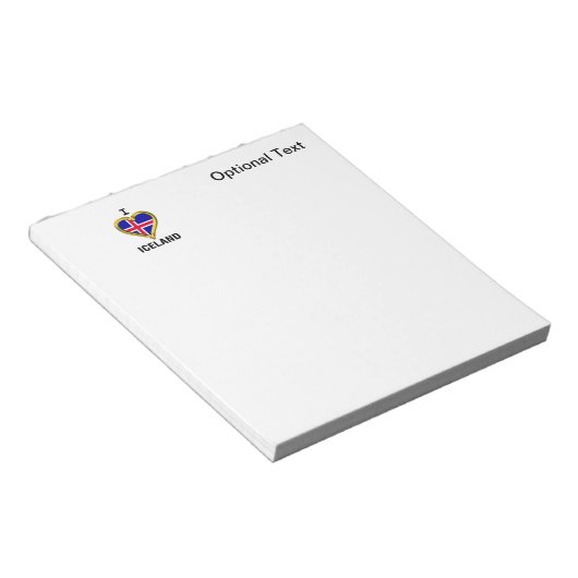 Iハートアイスランド ノートパッド (アングル)