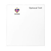 Iハートアイスランド ノートパッド (正面)