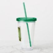 Iハートアイリッシュシャームロックネームモノグラムイニシャル アクリルタンブラー (左)