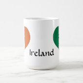 Iハートアイルランド三色国旗の三色 コーヒーマグカップ (中央)