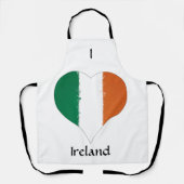 Iハートアイルランド三色国旗 エプロン (正面)