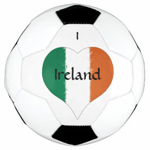 Iハートアイルランド三色国旗 サッカーボール