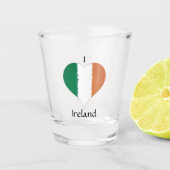 Iハートアイルランド三色国旗 ショットグラス (正面)