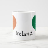 Iハートアイルランド三色国旗 ジャンボコーヒーマグカップ (正面)