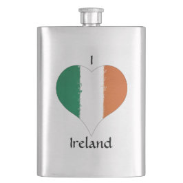 Iハートアイルランド三色国旗 フラスク