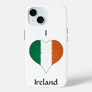 Iハートアイルランド三色国旗 iPhone 15ケース