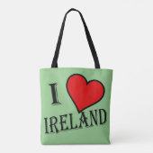 Iハートアイルランドbk stcnt トートバッグ (裏面)