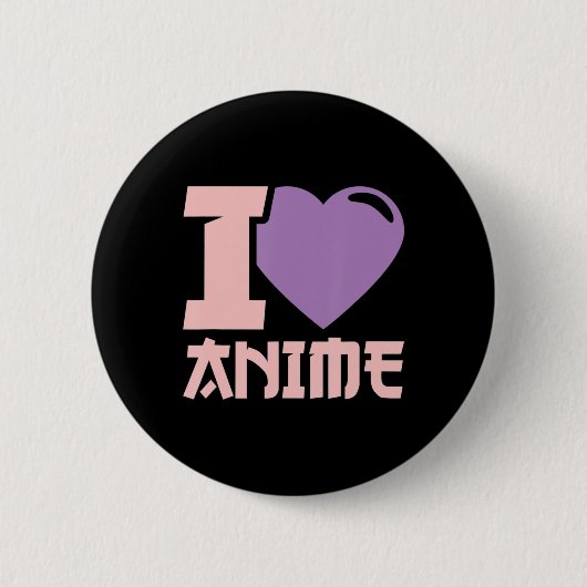 Iハートアニメ大好きアニメ 缶バッジ (正面)