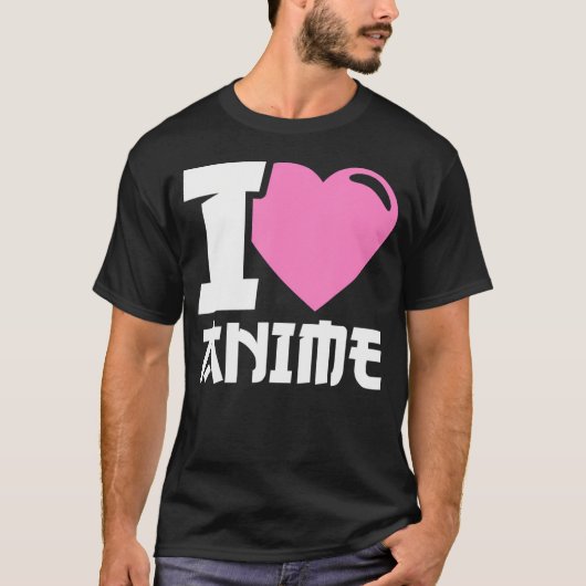 Iハートアニメ大好きアニメ Tシャツ (正面)