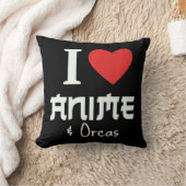 IハートアニメI Love Anime And Orcas クッション (ブランケット)