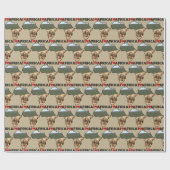 Iハートアフリカブラックエレファントヘルドの地図 ラッピングペーパー (フラット)