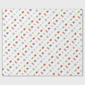 Iハートイギリスのイギリス愛、イギリスの陸標 ラッピングペーパー (フラット)