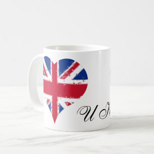 Iハートイギリス国旗 コーヒーマグカップ