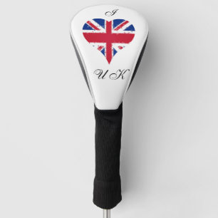 Iハートイギリス国旗 ゴルフヘッドカバー
