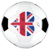 Iハートイギリス国旗 サッカーボール (回転)