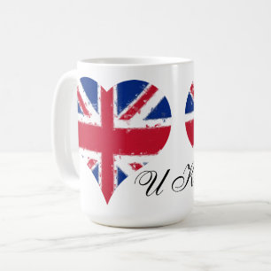 Iハートイギリス英国国旗 コーヒーマグカップ