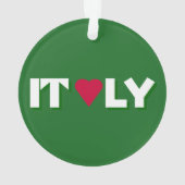 Iハートイタリアのロゴ オーナメント (裏面)