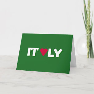 Iハートイタリアのロゴ カード