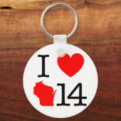 Iハートウィスコンシン14 キーホルダー (正面)