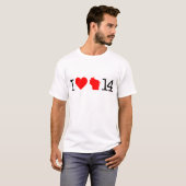 Iハートウィスコンシン14 Tシャツ (正面フル)
