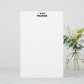 Iハートウィペット文房具 便箋 (スタンド正面)