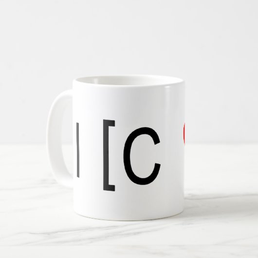 IハートオブジェクトC コーヒーマグカップ (正面左)