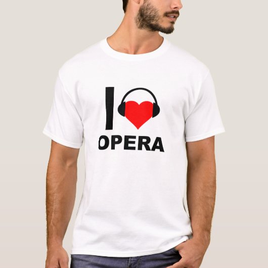 IハートオペラおもしろいTシャツ Tシャツ (正面)