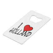 Iハートオランダbkオンwt bocnt クレジットカード栓抜き (正面アングル)