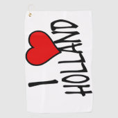 Iハートオランダbkオンwt gtcnt ゴルフタオル (正面)