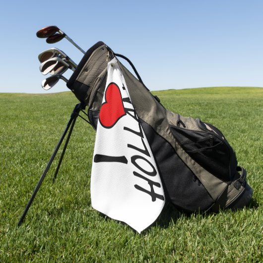 Iハートオランダbkオンwt gtcnt ゴルフタオル (グリーン)