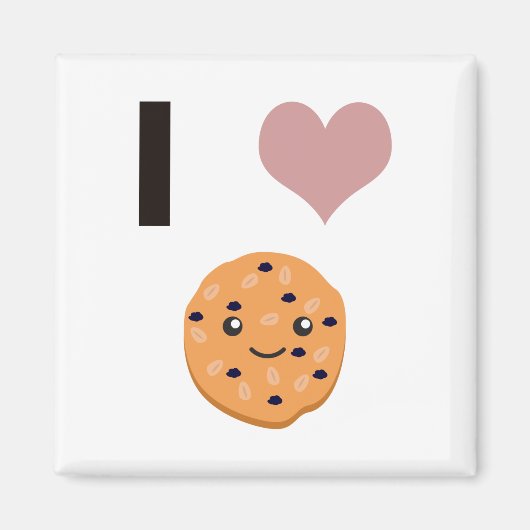 IハートオートミールCookie マグネット (正面)