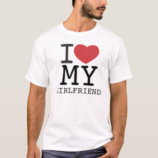 Iハートカスタマイズ可能な私のガールフレンド Tシャツ