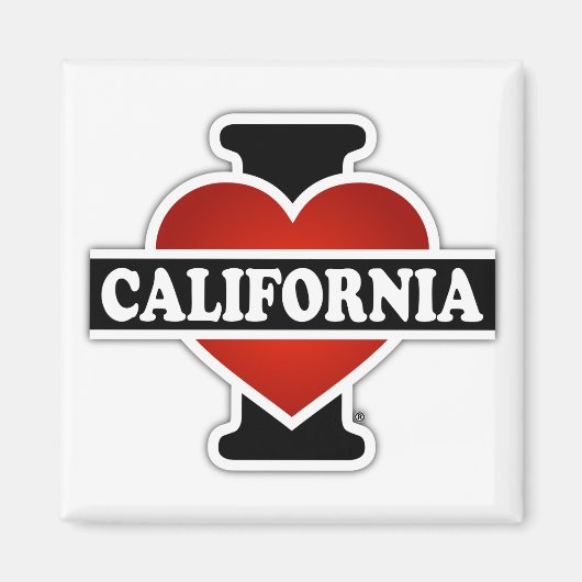 Iハートカリフォルニア マグネット (正面)