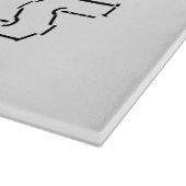 IハートギークASCIIアート カッティングボード (角)