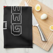 IハートギークASCIIアート キッチンタオル (四つ折り)