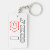 IハートギークASCIIアート キーホルダー (裏面)