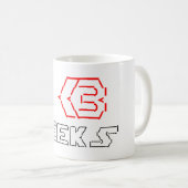 IハートギークASCIIアート コーヒーマグカップ (正面右)