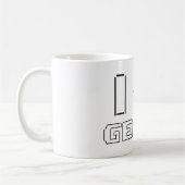 IハートギークASCIIアート コーヒーマグカップ (左)