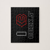 IハートギークASCIIアート ジグソーパズル (縦)