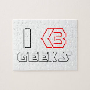 IハートギークASCIIアート ジグソーパズル